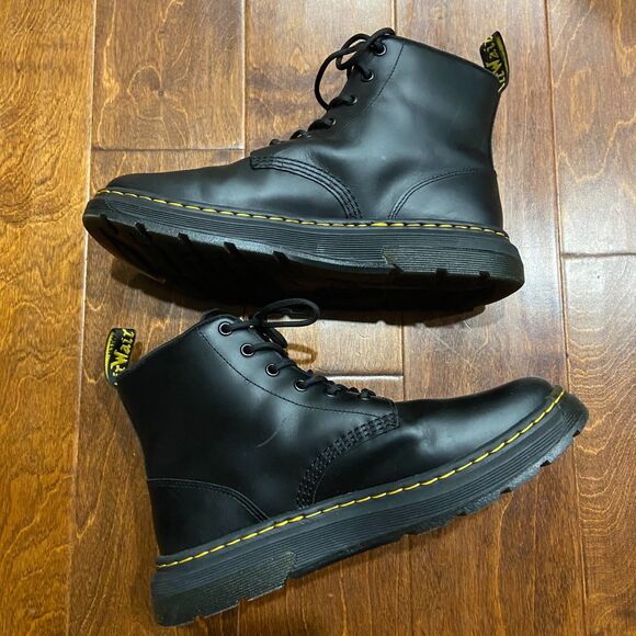 Dr. Martens Doc Crewson Chukka Smooth Leather Black Boots Men's Size 10 - Picture 2 of 9